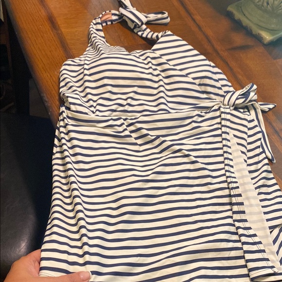 JCrew Striped Swim Dress - Picture 4 of 5